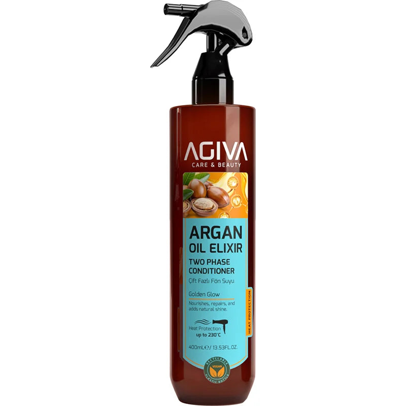 Agiva Argan Oil Elixir Two Phase Conditioner & Heat Protection for Dry Hair 400ml