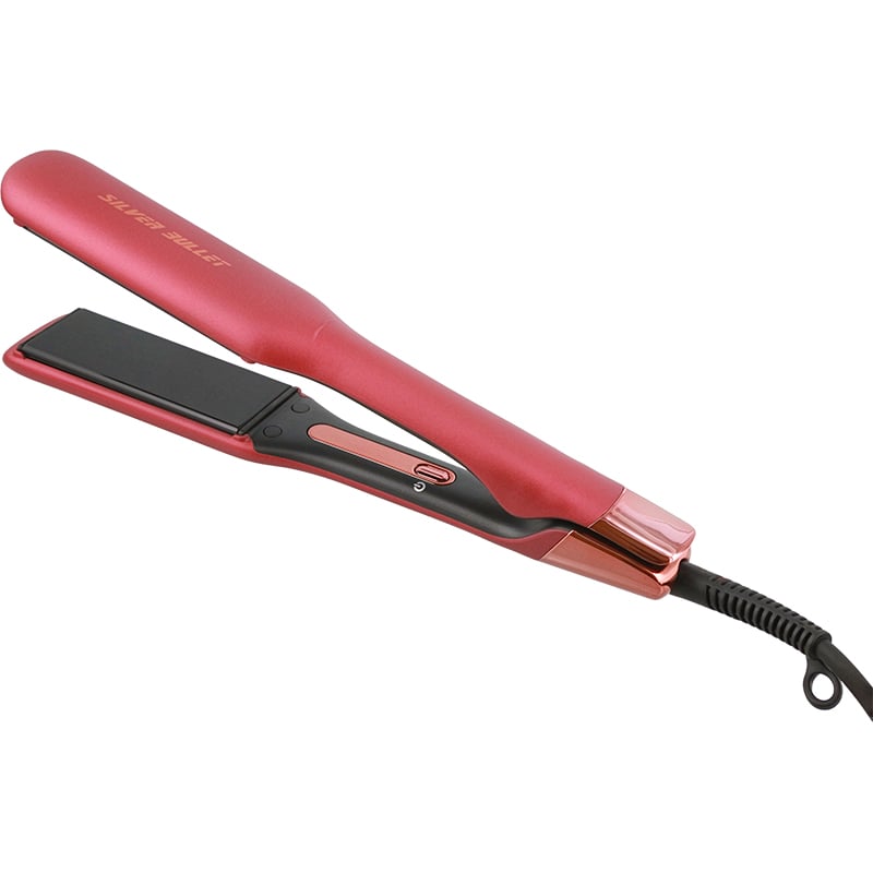 silver bullet red blossom colored flat iron