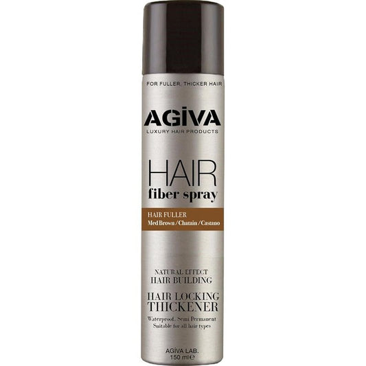 Agiva Hair Fiber Spray with Waterproof Semi-Permanent Color Brown 150ml